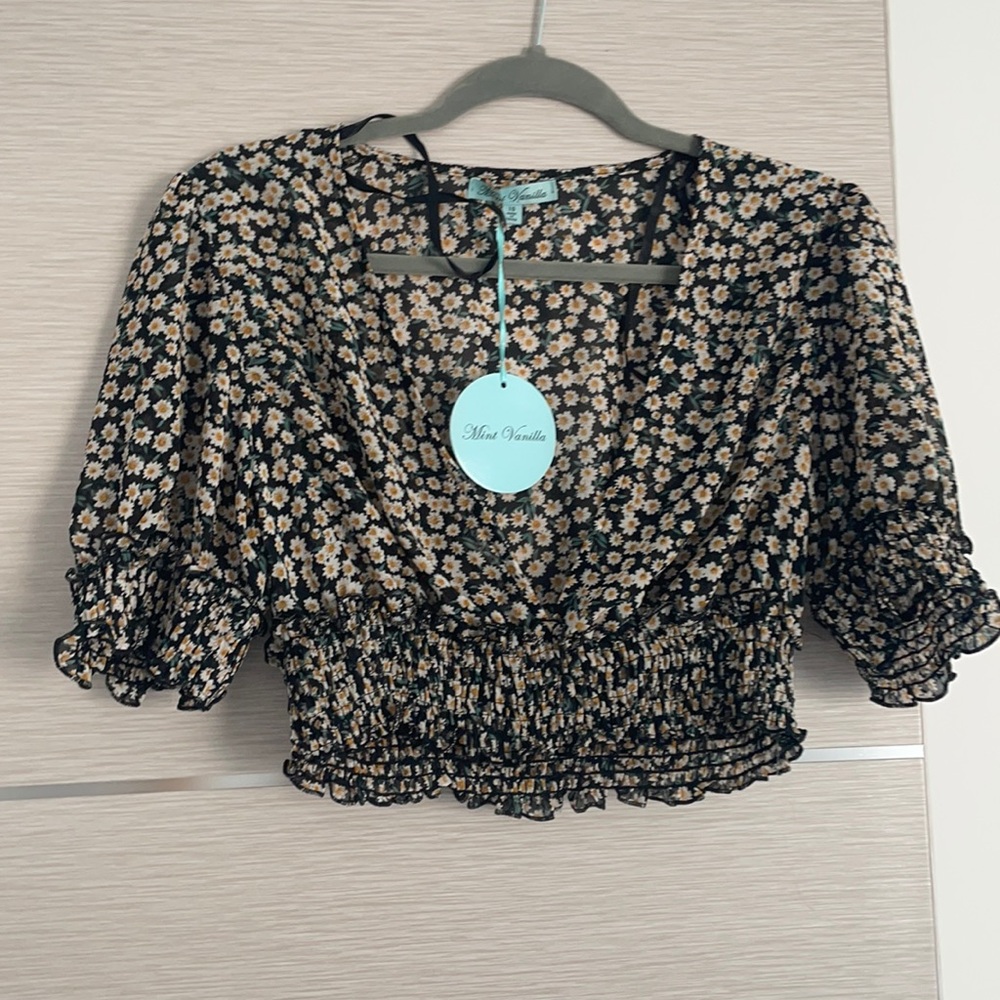 Floral print crop top